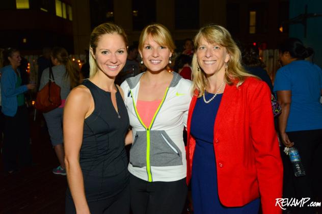 Dance Trance DC Owner Sarah Spear Sands, Prevent Cancer Foundation 5k Chair Katherine Kennedy, and Foundation Head of Development Carolyn Schmidt.